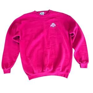 Vintage Ohio State Buckeyes Crewneck Sweatshirt XL Red USA Made Embroidered